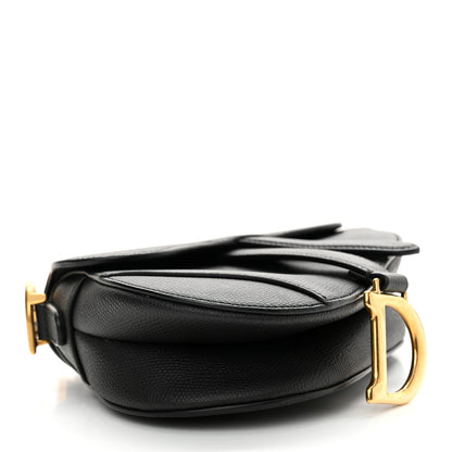 Christian Dior Grained Calfskin Mini Saddle Bag Black 4 of 12