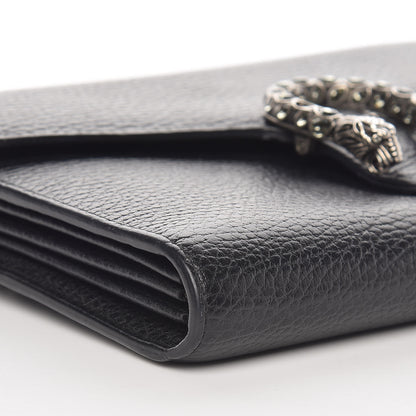Gucci Calfskin Mini Dionysus Chain Wallet Black 8 of 9