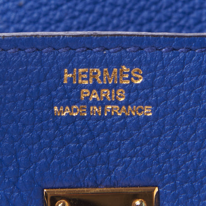 Hermes Togo Birkin 25 Bleu Electrique 22 of 29