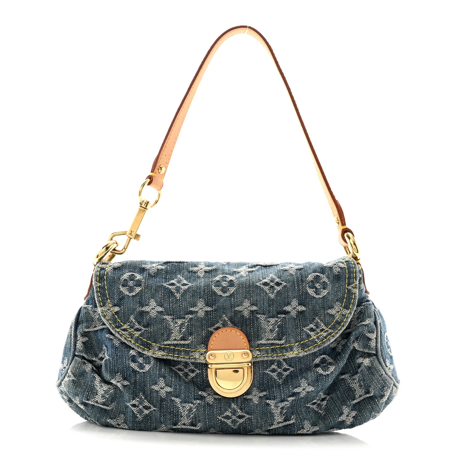 Louis Vuitton Monogram Denim Mini Pleaty Blue 1 of 12