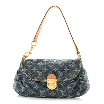 Louis Vuitton Monogram Denim Mini Pleaty Blue 1 of 12