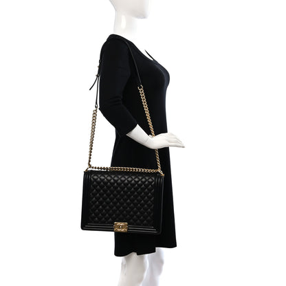 Chanel Caviar Quilted Large Boy Flap Black 2 of 9