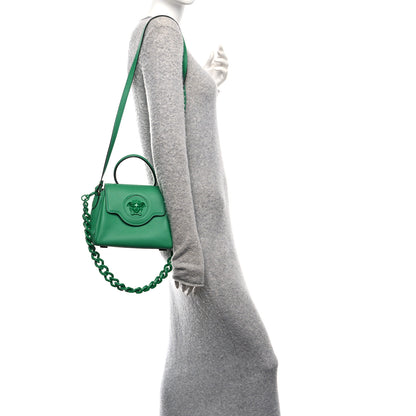 Versace Grained Calfskin Small La Medusa Bag Green 2 of 11