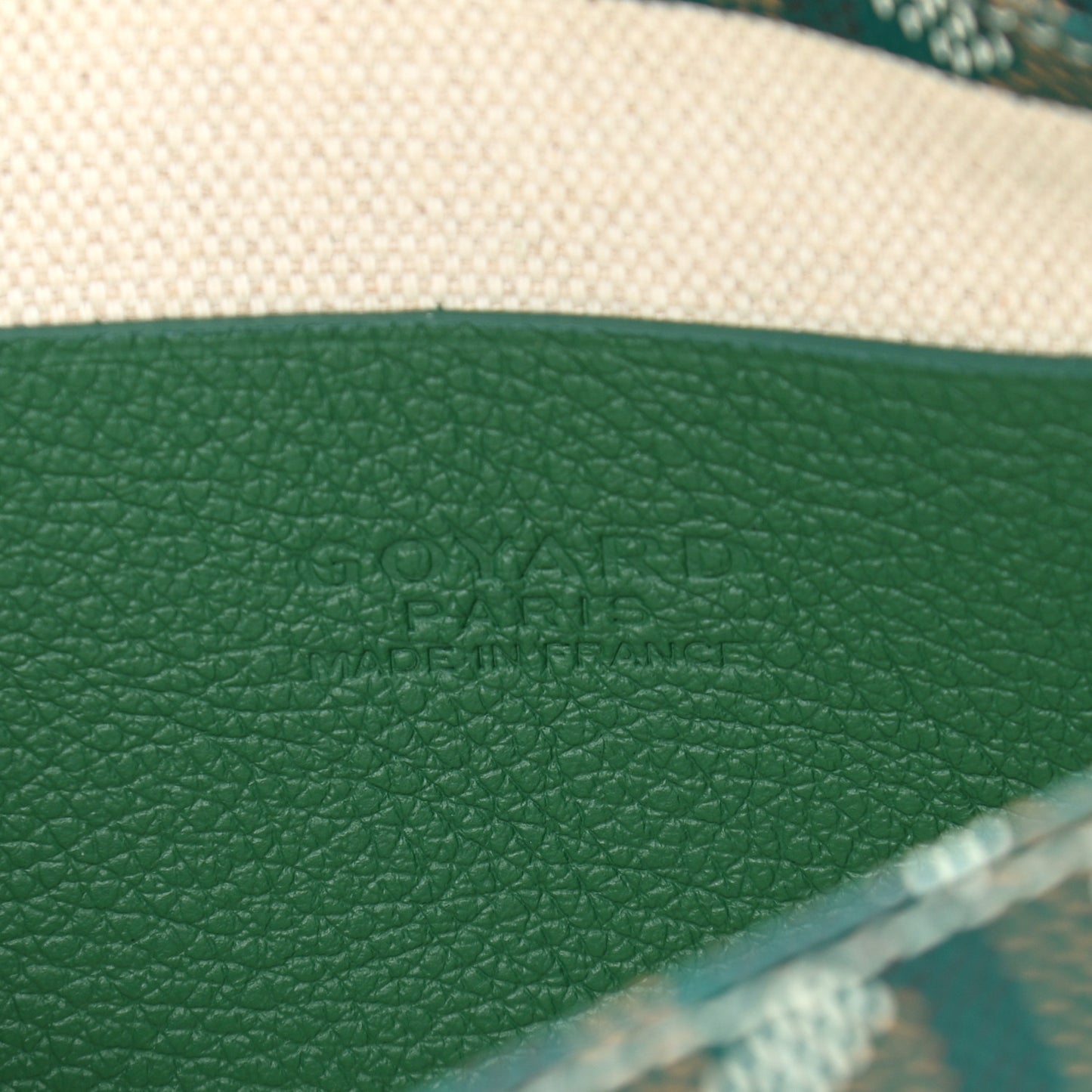Goyardine Plumet Wallet Clutch Green