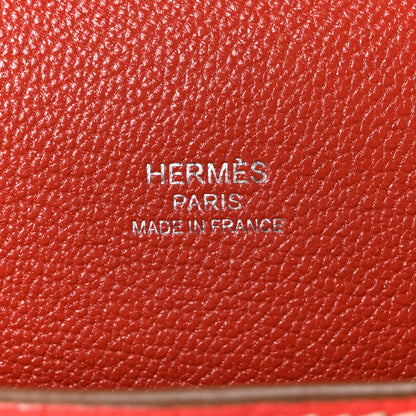 Hermes Taurillon Clemence Bi-Color Jypsiere 28 Sanguine Bougainvillea 6 of 16