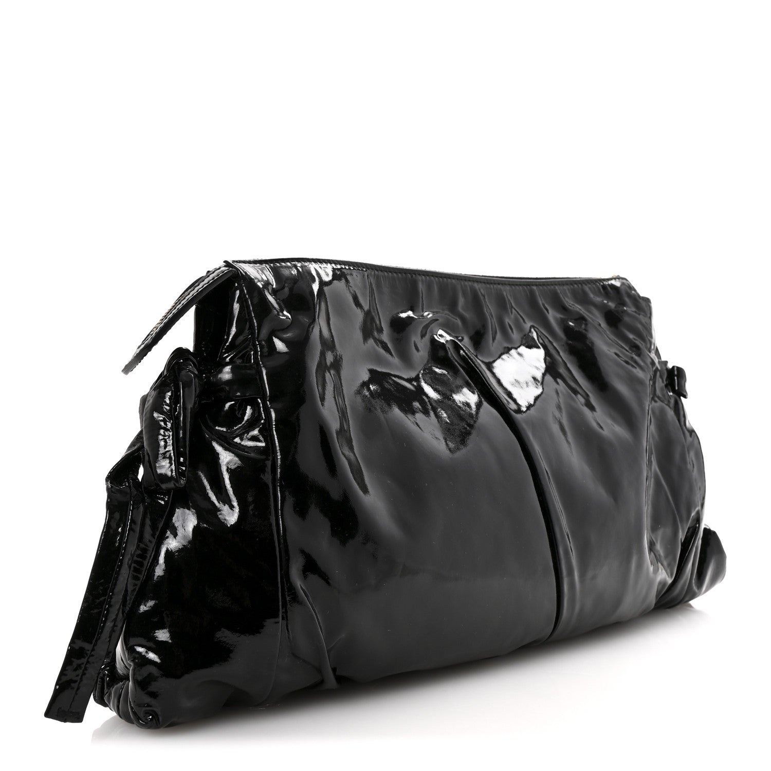 Gucci Patent Hysteria Large Clutch Black 3 of 8