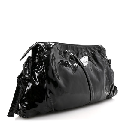 Gucci Patent Hysteria Large Clutch Black 3 of 8