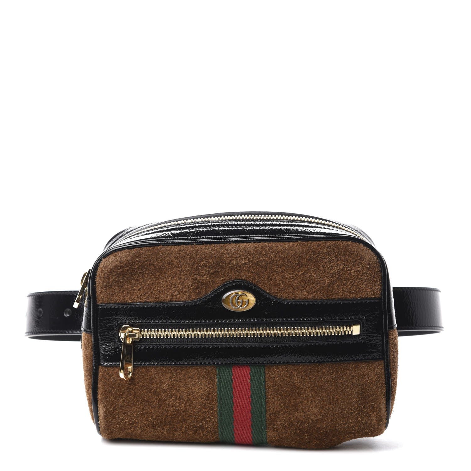 Gucci Suede Small Ophidia Belt Bag 65 26 Nocciola Black 1 of 11