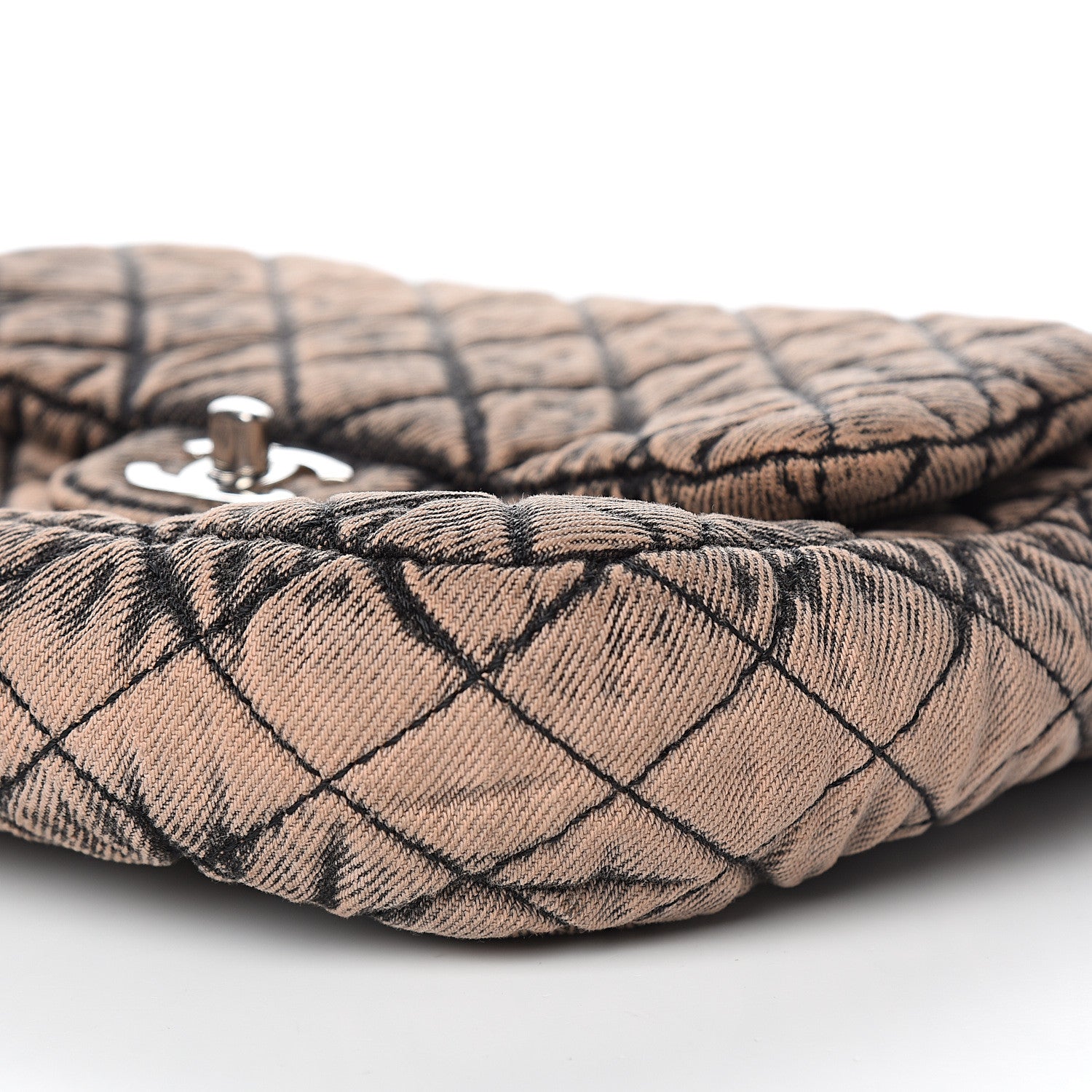 Chanel Denim Quilted Small Flap Light Pink Black 8 of 13