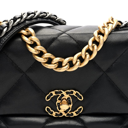 Chanel Goatskin Quilted Medium Chanel 19 Flap Black 8 of 10
