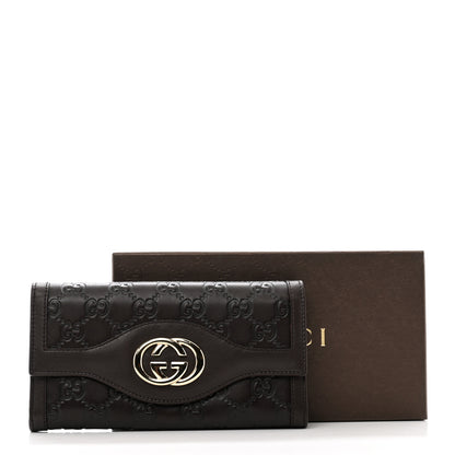Gucci Guccissima Sukey Continental Wallet Chocolate 8 of 8