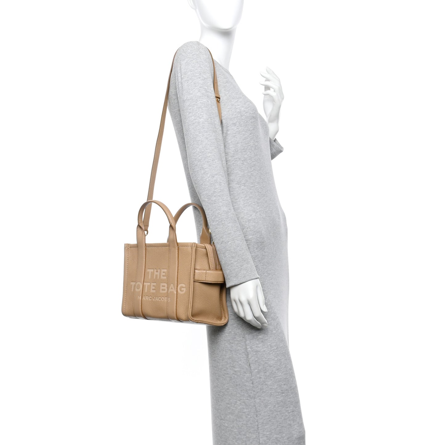 Grained Calfskin Small The Tote Bag Camel