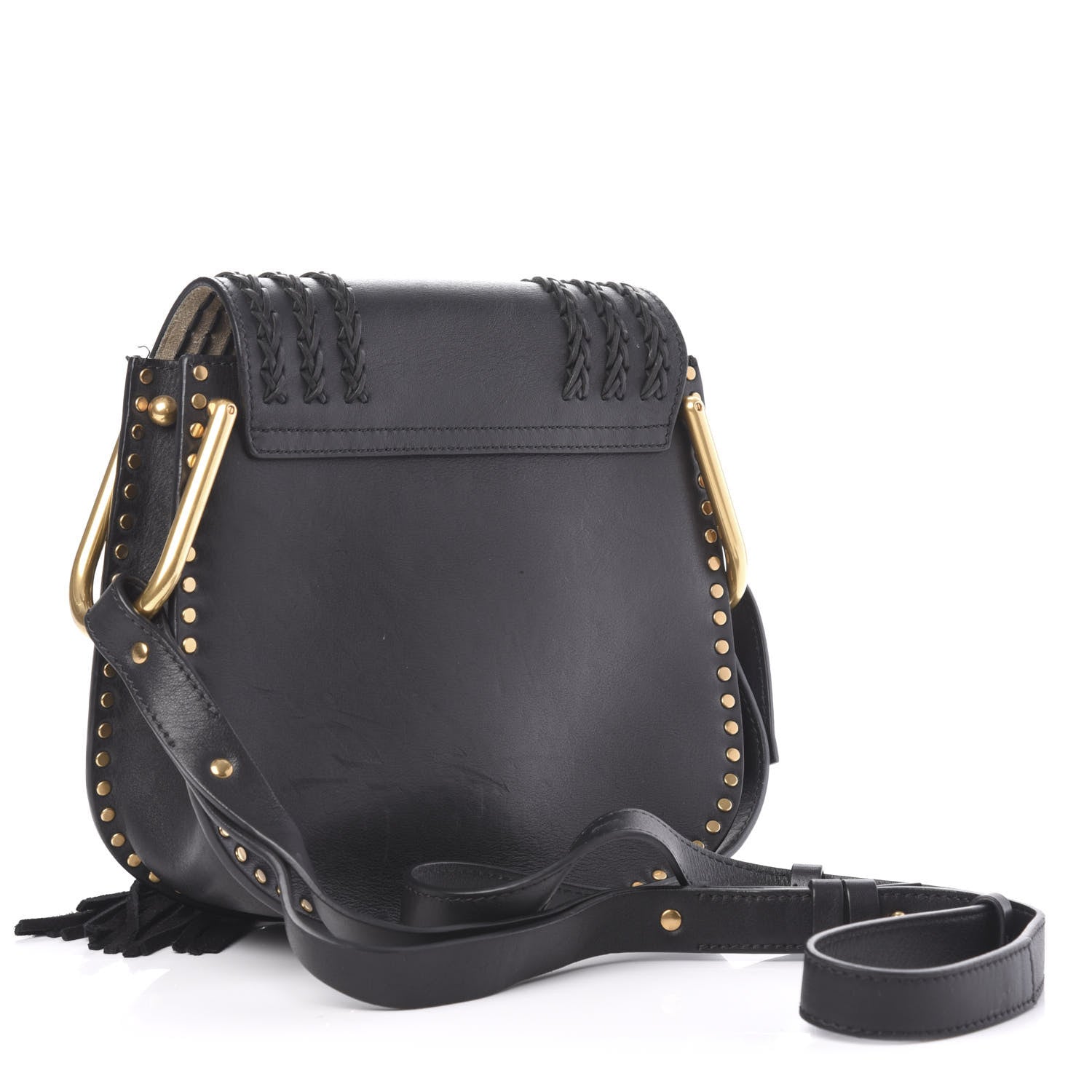 Chloe Calfskin Braided Small Hudson Shoulder Bag Black 3 of 12