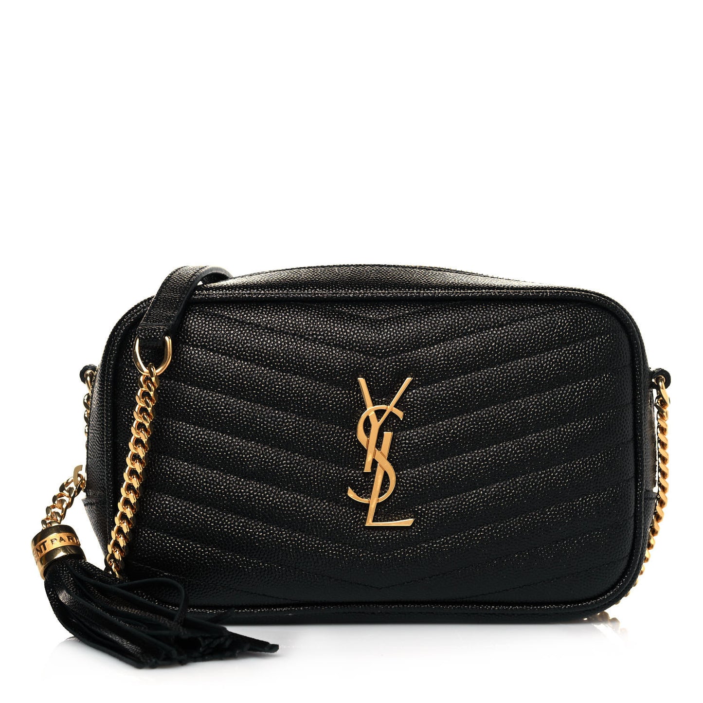 Grain De Poudre Matelasse Monogram Mini Lou Camera Bag Black