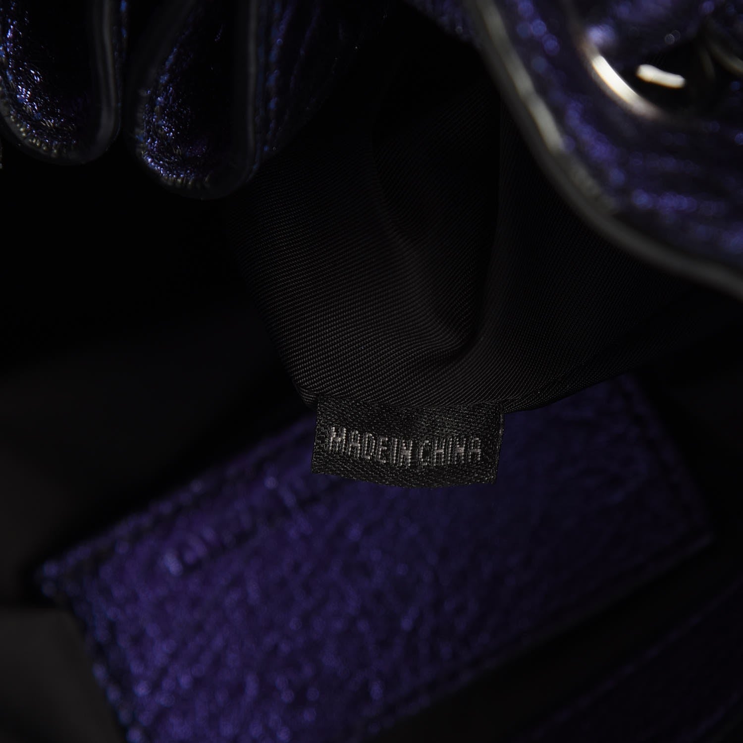 Alexander Wang Metallic Pebbled Lambskin Diego Purple Rhodium Hardware 7 of 7