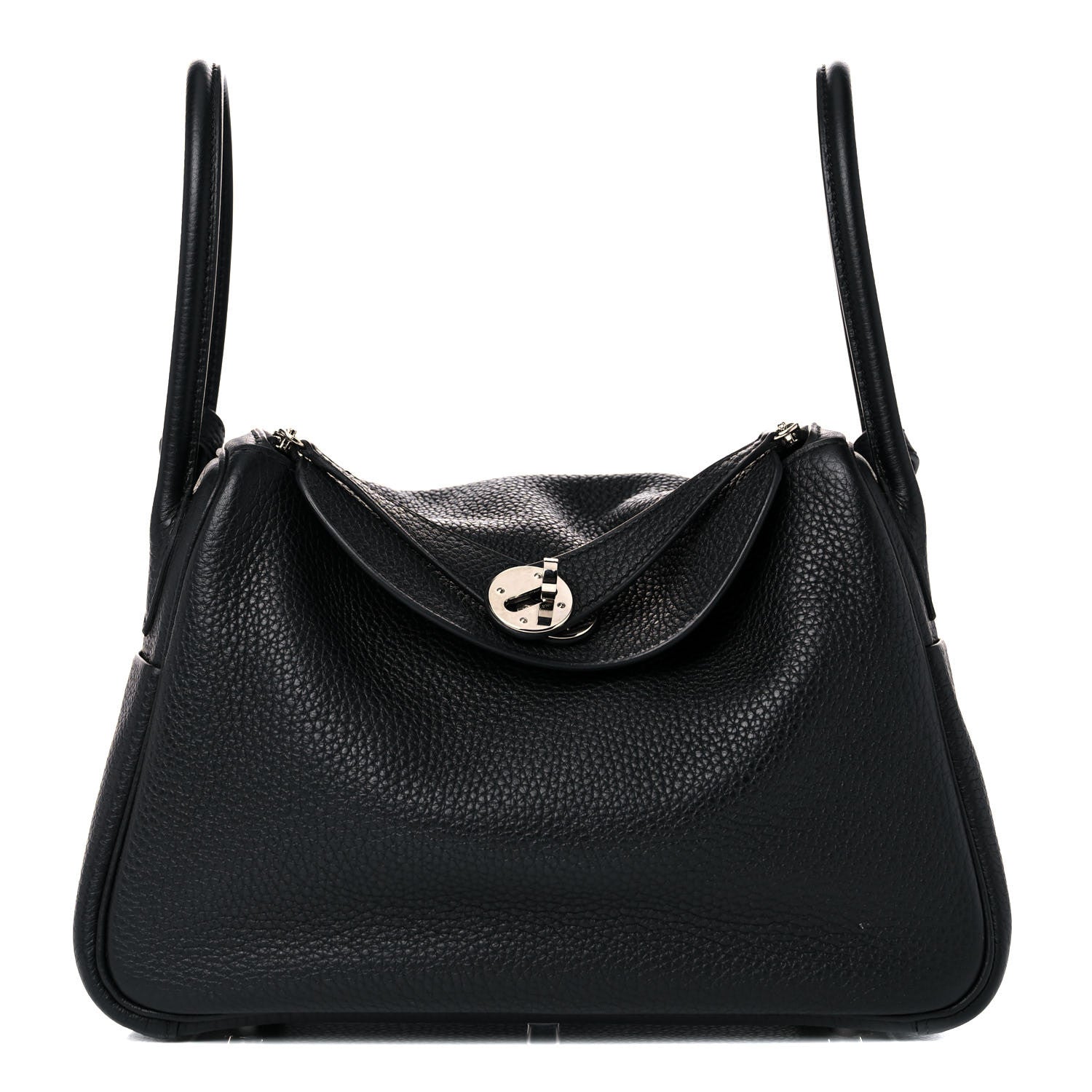 Hermes Taurillon Clemence Lindy 26 Black 1 of 9