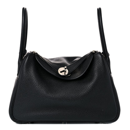 Hermes Taurillon Clemence Lindy 26 Black 1 of 9