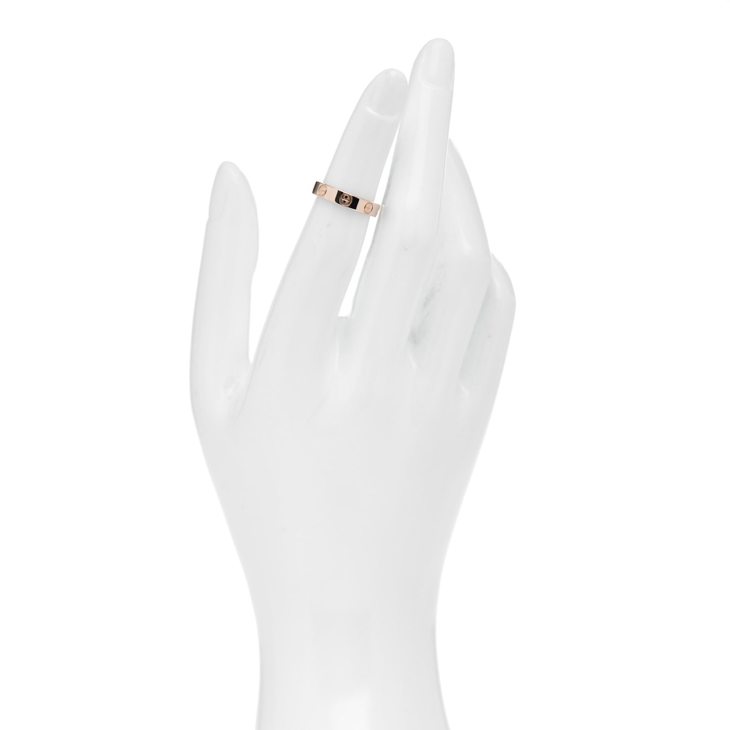 18K Pink Gold 3.5mm LOVE Wedding Band Ring 47 4