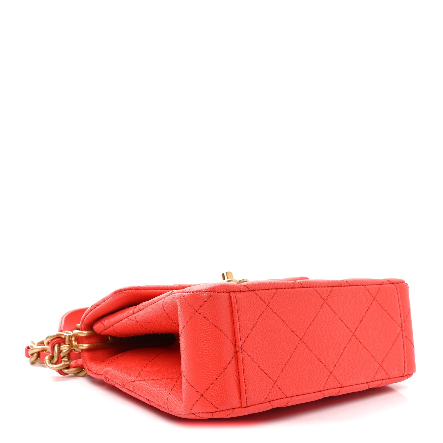 Chanel Caviar Quilted 31 Rue Cambon Mini Top Handle Flap Orange 4 of 11