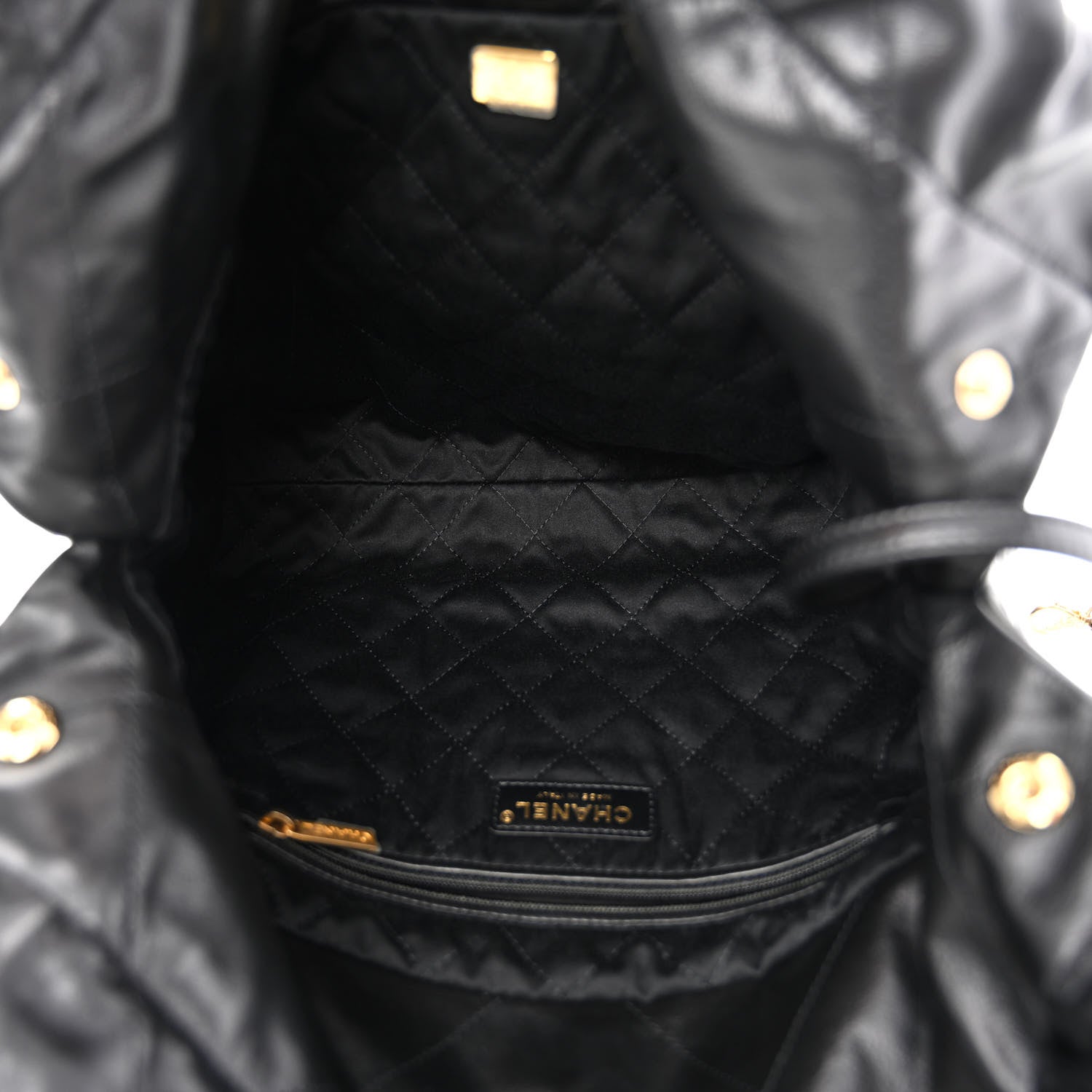 Chanel Calfskin Quilted Small Chanel 22 Black 5 of 11