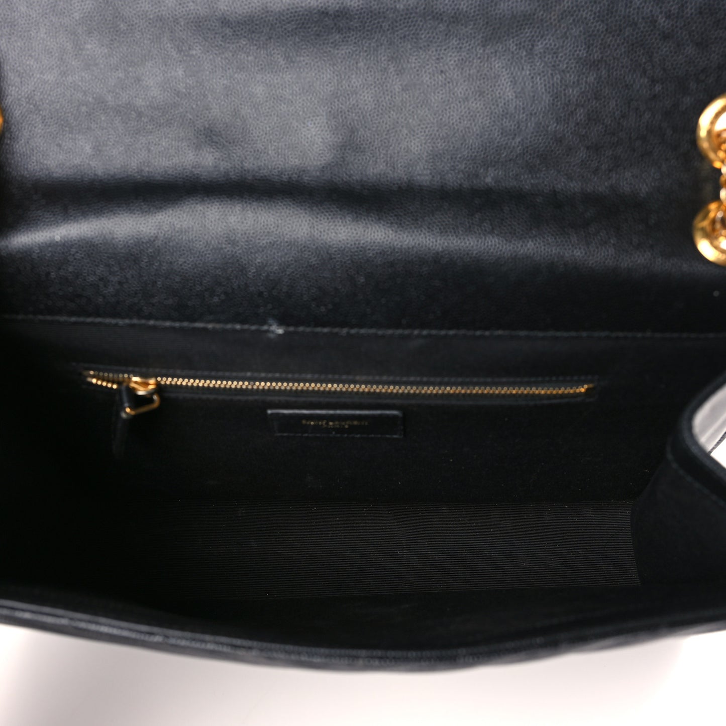 Grain De Poudre Matelasse Chevron Large Monogram Satchel Black