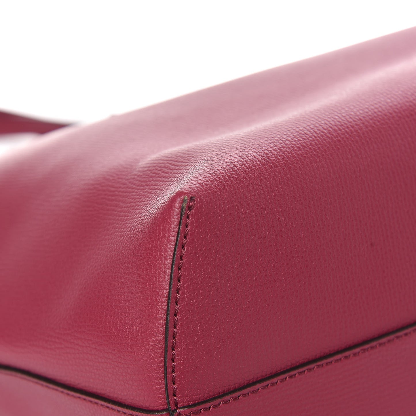 Vitello Vienna Enamel F is Fendi Shopping Tote Black Cherry Taupe