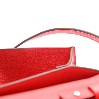 Hermes Evercolor H Passant Clutch Rouge De Coeur Rouge H Rose Texas 7 of 8