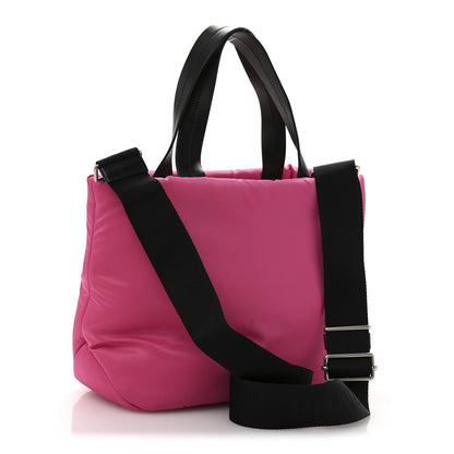 Prada Tessuto Nylon Soft Padded Shopping Tote Fuxia 3 of 14