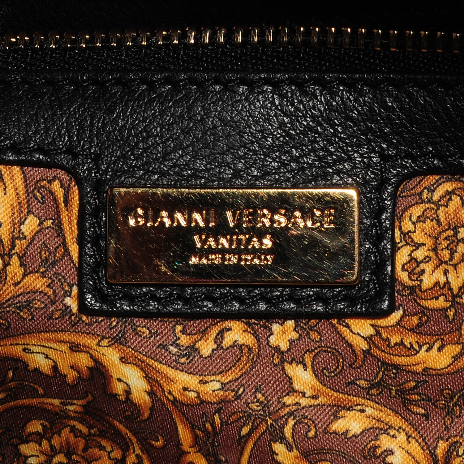 Versace Vitello Cervo Demetra Vanitas Tote Black 7 of 8