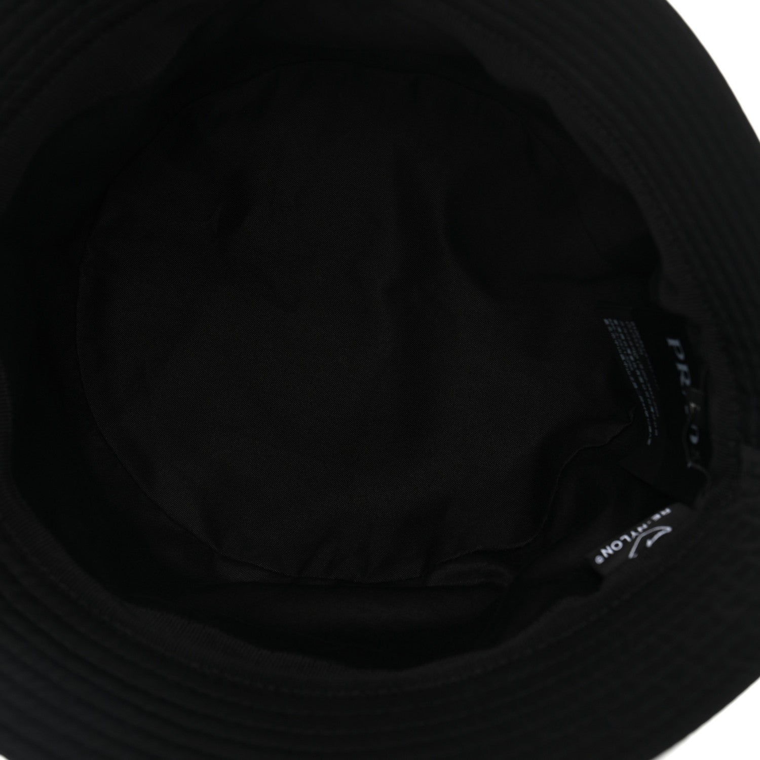 Prada Re-Nylon Metal Triangle Logo Womens Bucket Hat L Black 6 of 7