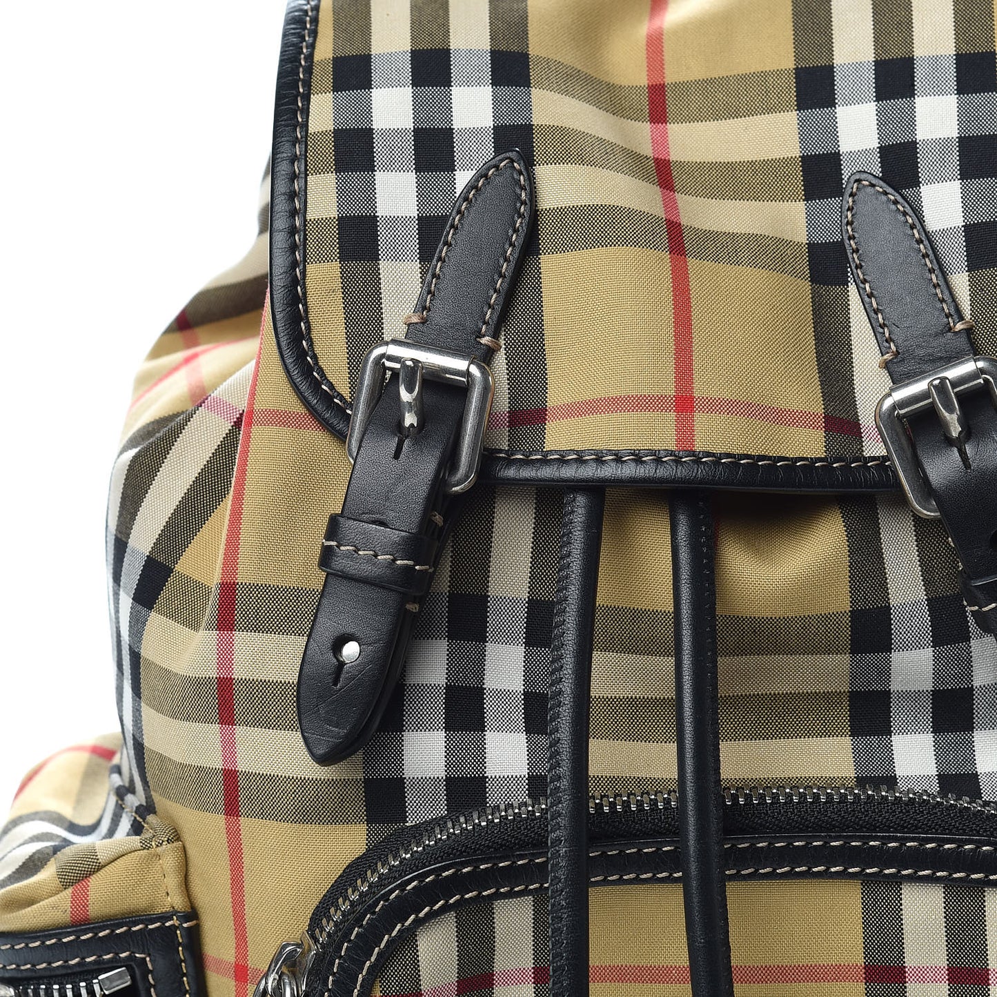 Vintage Check Small Rucksack Backpack Black