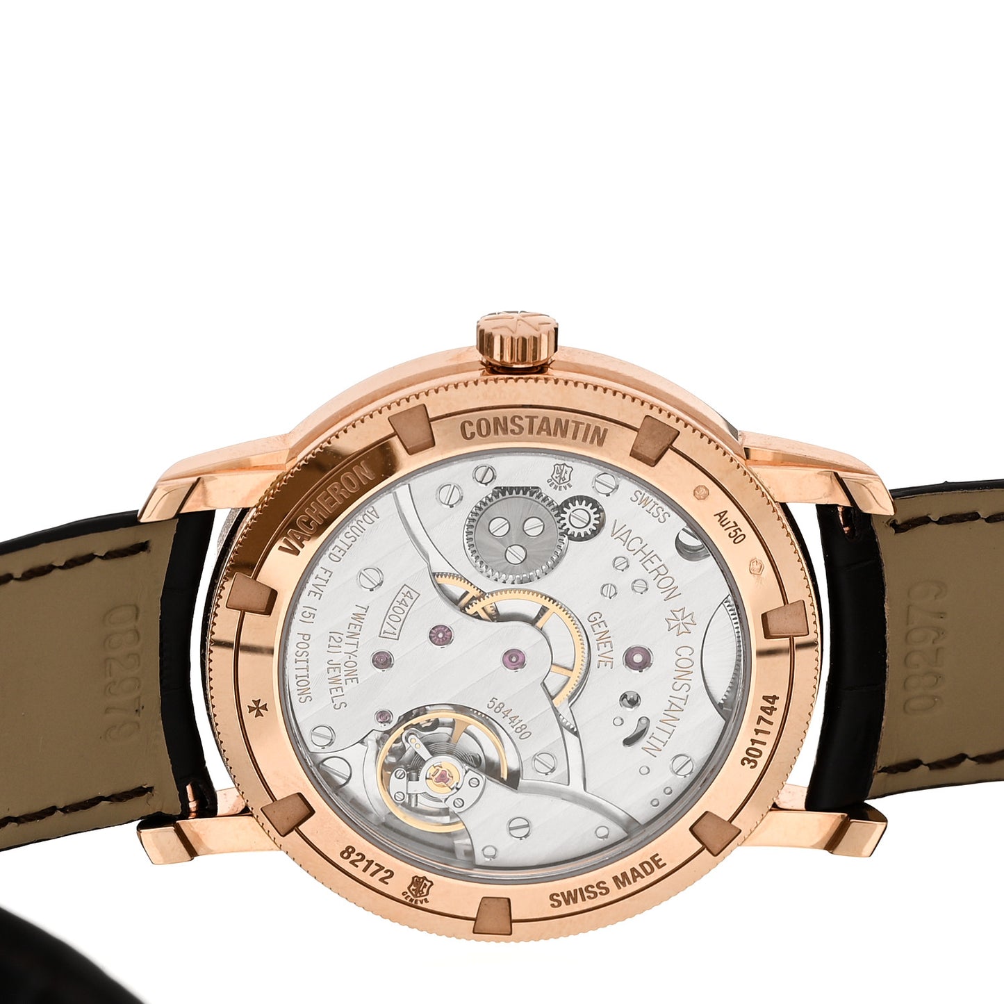 18K Pink Gold Alligator 38mm Patrimony Traditionnelle Manual Winding Watch 82172/000R-9382