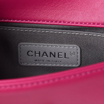 Chanel Velvet Quilted Small Boy Flap Fuchsia 6 of 10