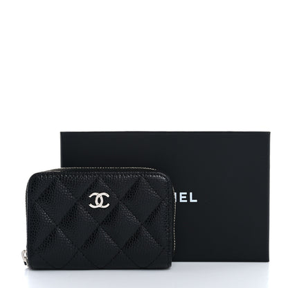 Chanel Caviar Quilted Zip Coin Purse Black 8 of 8