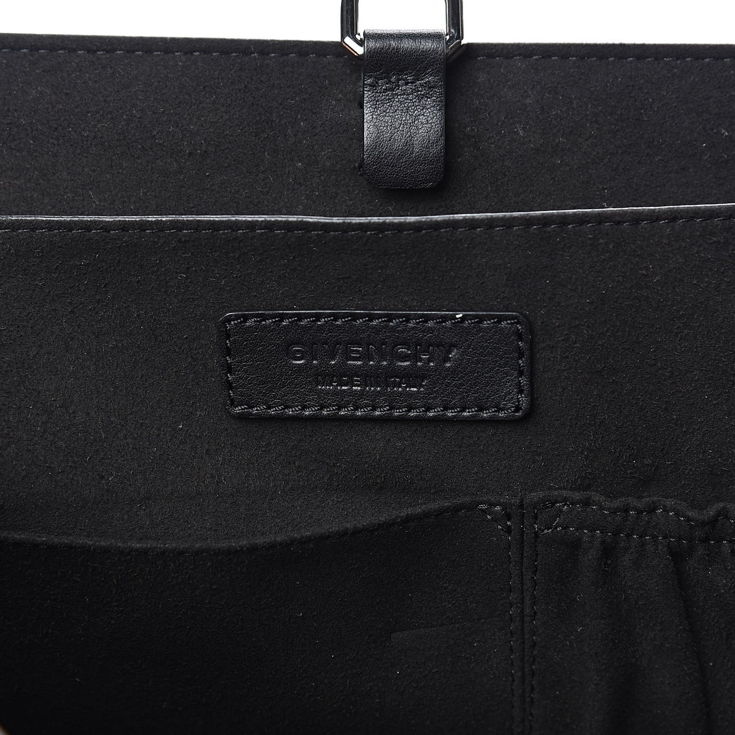 Givenchy Calfskin Crocodile Embossed Medium Shark Lock Satchel Black 6 of 11
