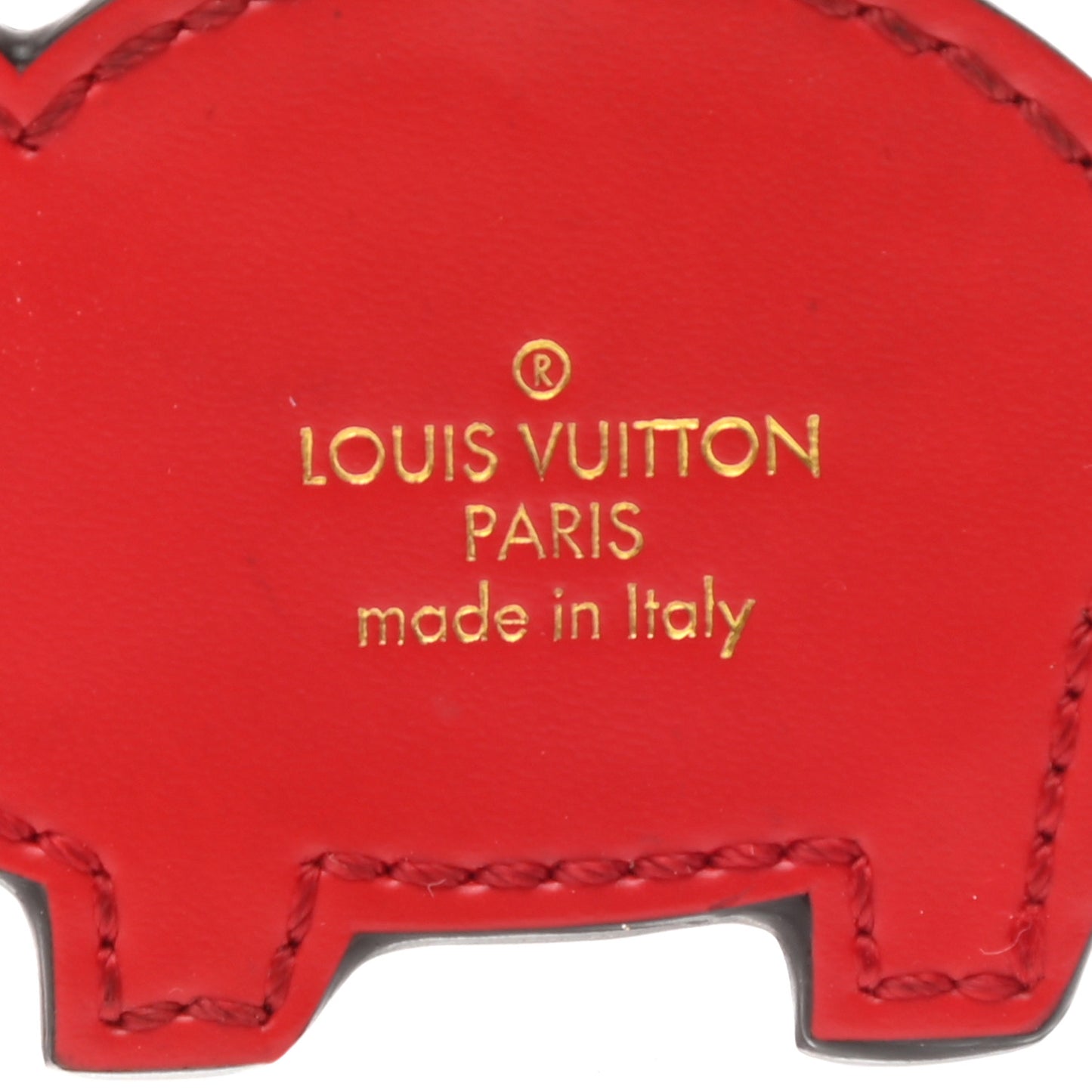 Calfskin Superstition Pig Bag Charm Key Holder Rose