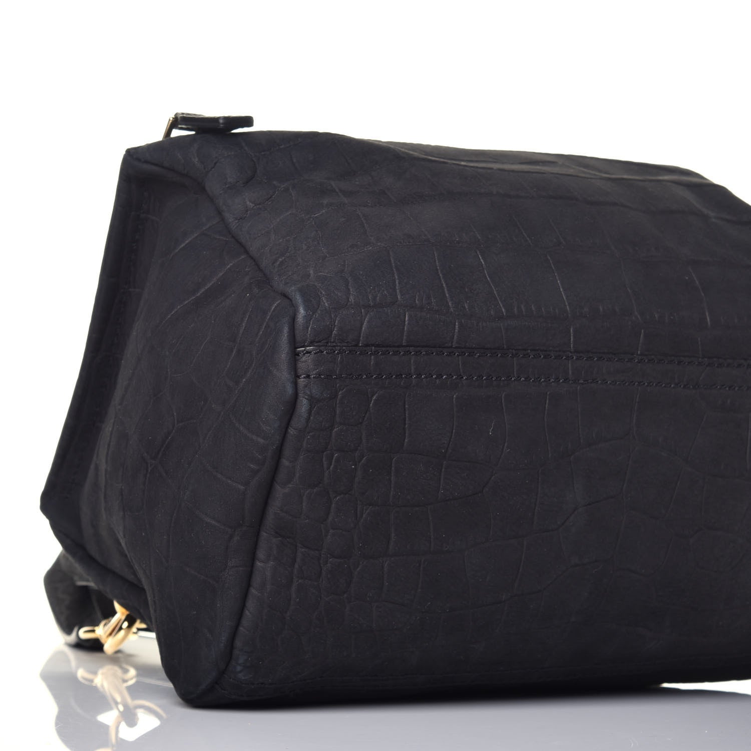 Givenchy Nubuck Crocodile Embossed Small Pandora Black 8 of 9