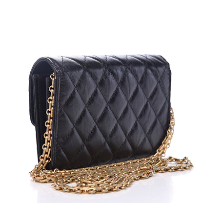 Chanel Aged Calfskin Quilted 2.55 Reissue Clutch With Chain Black 3 of 12