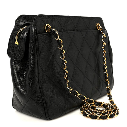 Chanel Caviar Quilted Shoulder Bag Black 2 of 10