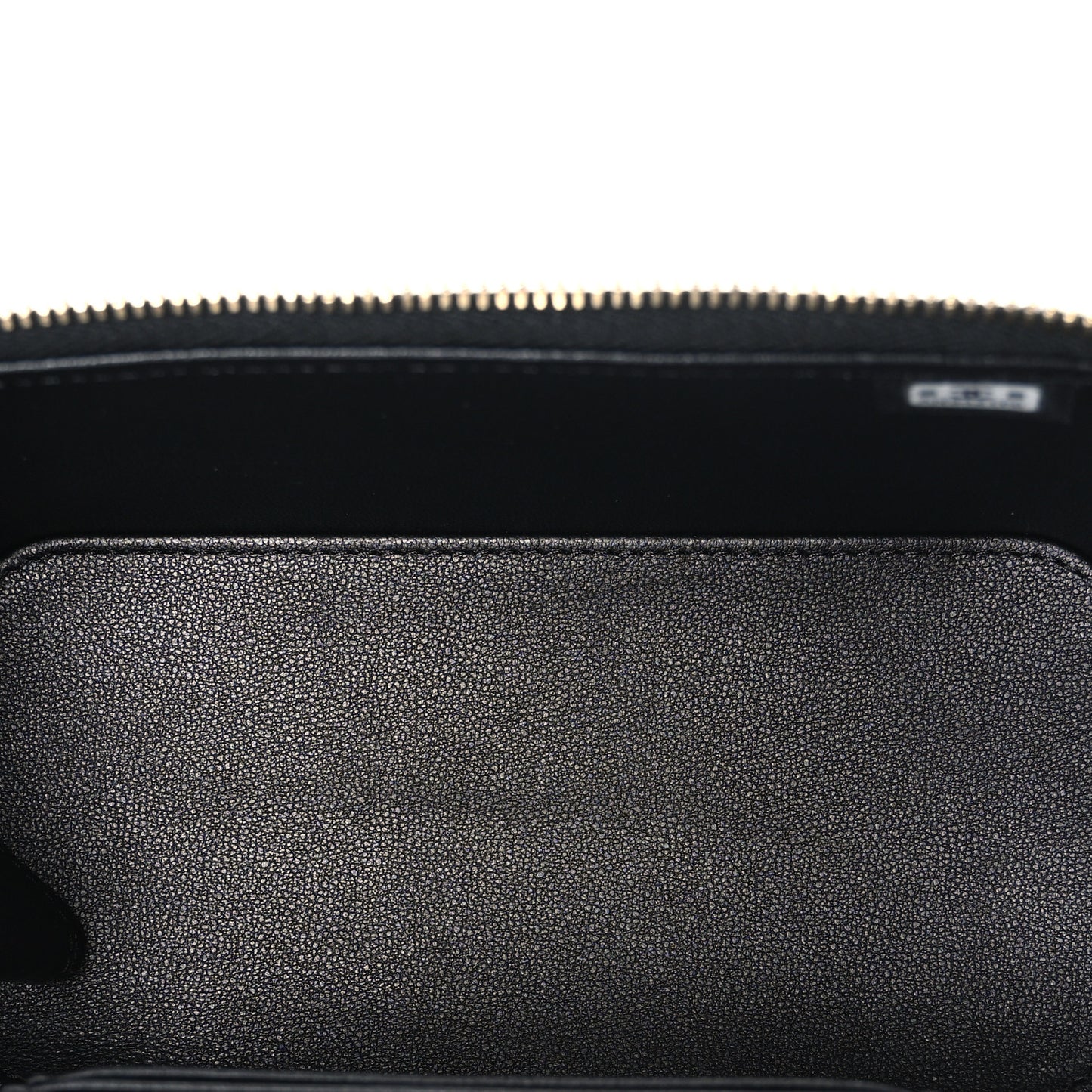 Tweed Sequin Small Top Handle Vanity Case With Chain Black White