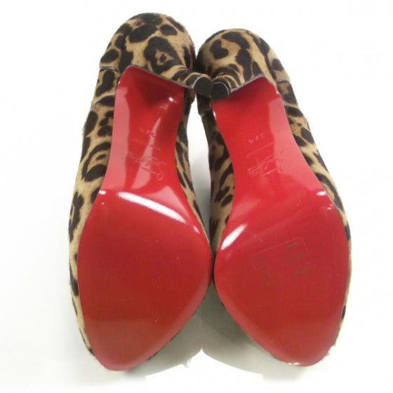 Christian Louboutin Leopard Calf Hair Lady Derby Ankle Boots 39.5 5 of 8