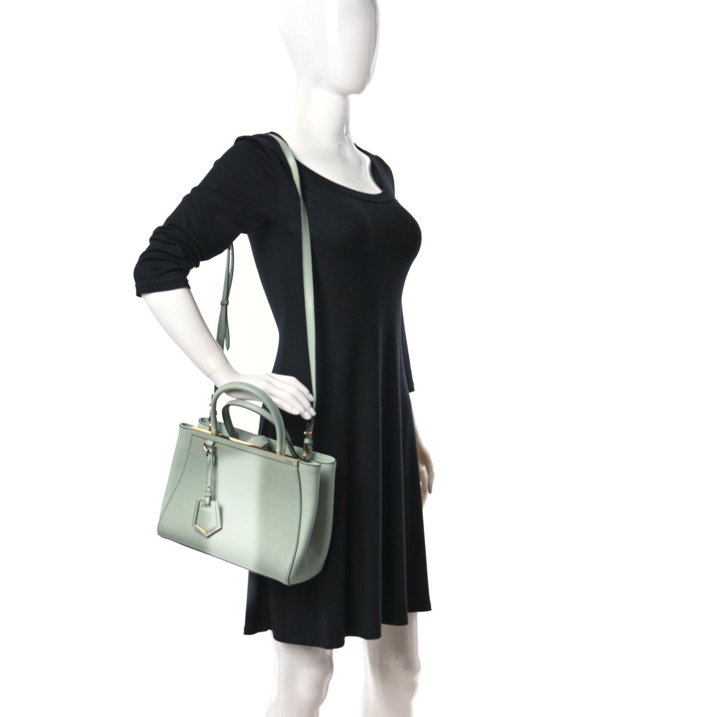 Vitello Elite Flamingo Petite 2Jours Tote Green