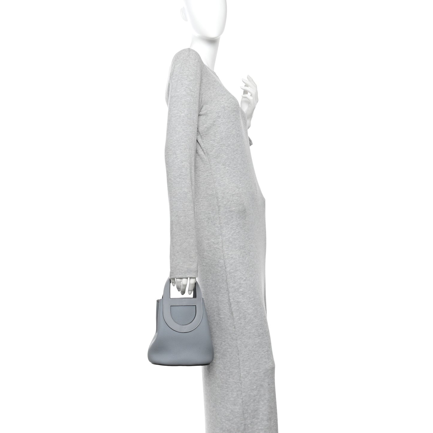 Taurillon Clemence Swift In-The-Loop 18 Bag Gris Pantin