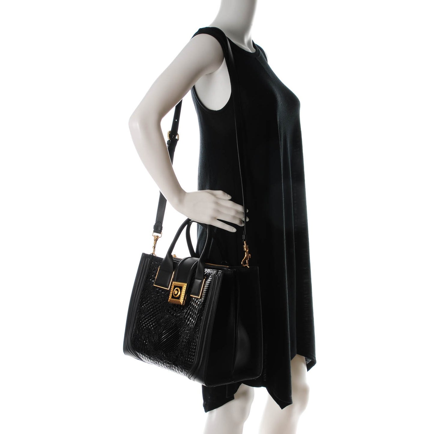 Patent Micro Vanitas Icon Handbag Black