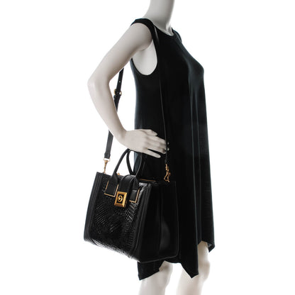 Versace Patent Micro Vanitas Icon Handbag Black 2 of 6