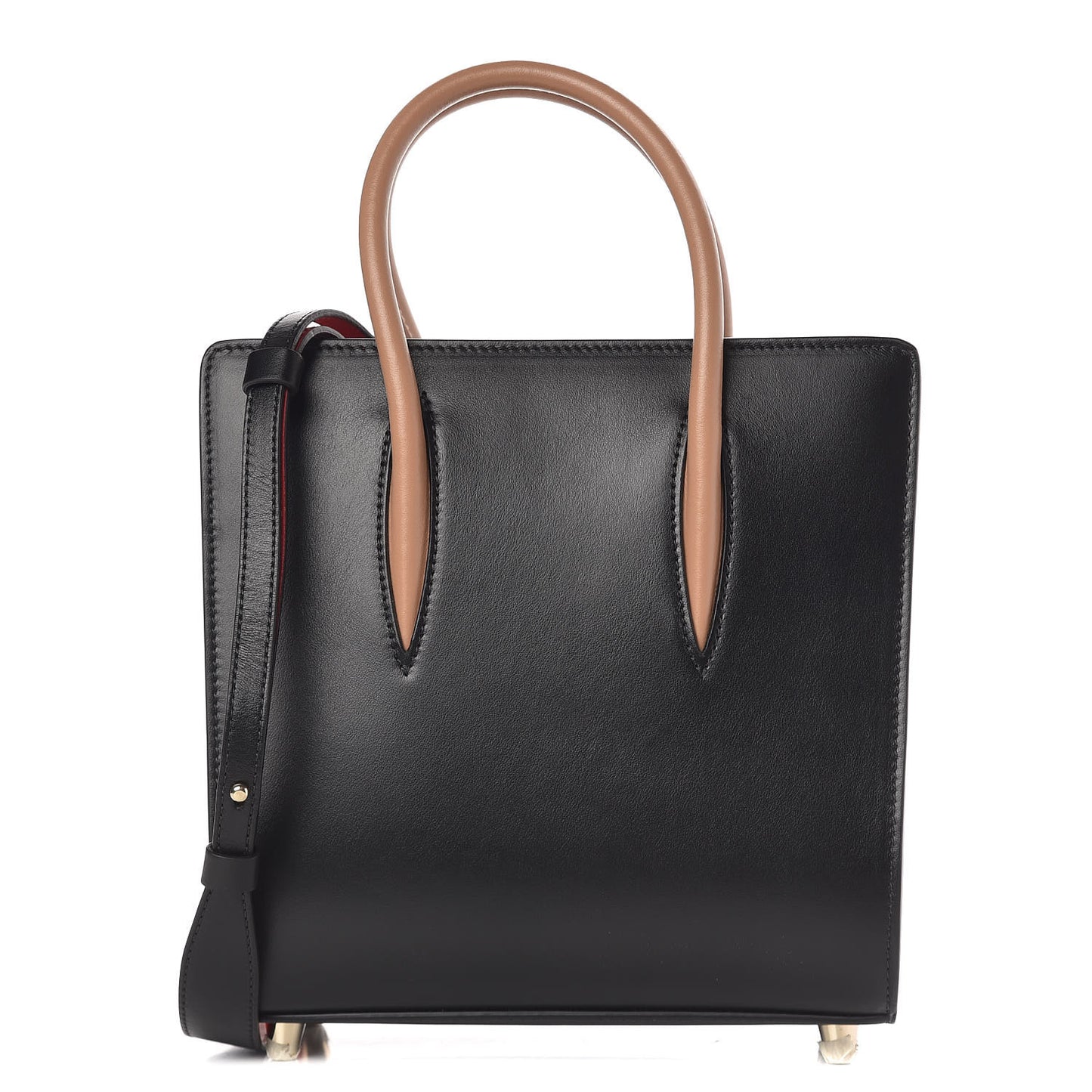 Calfskin Patent Leopard Studded Small Paloma Black