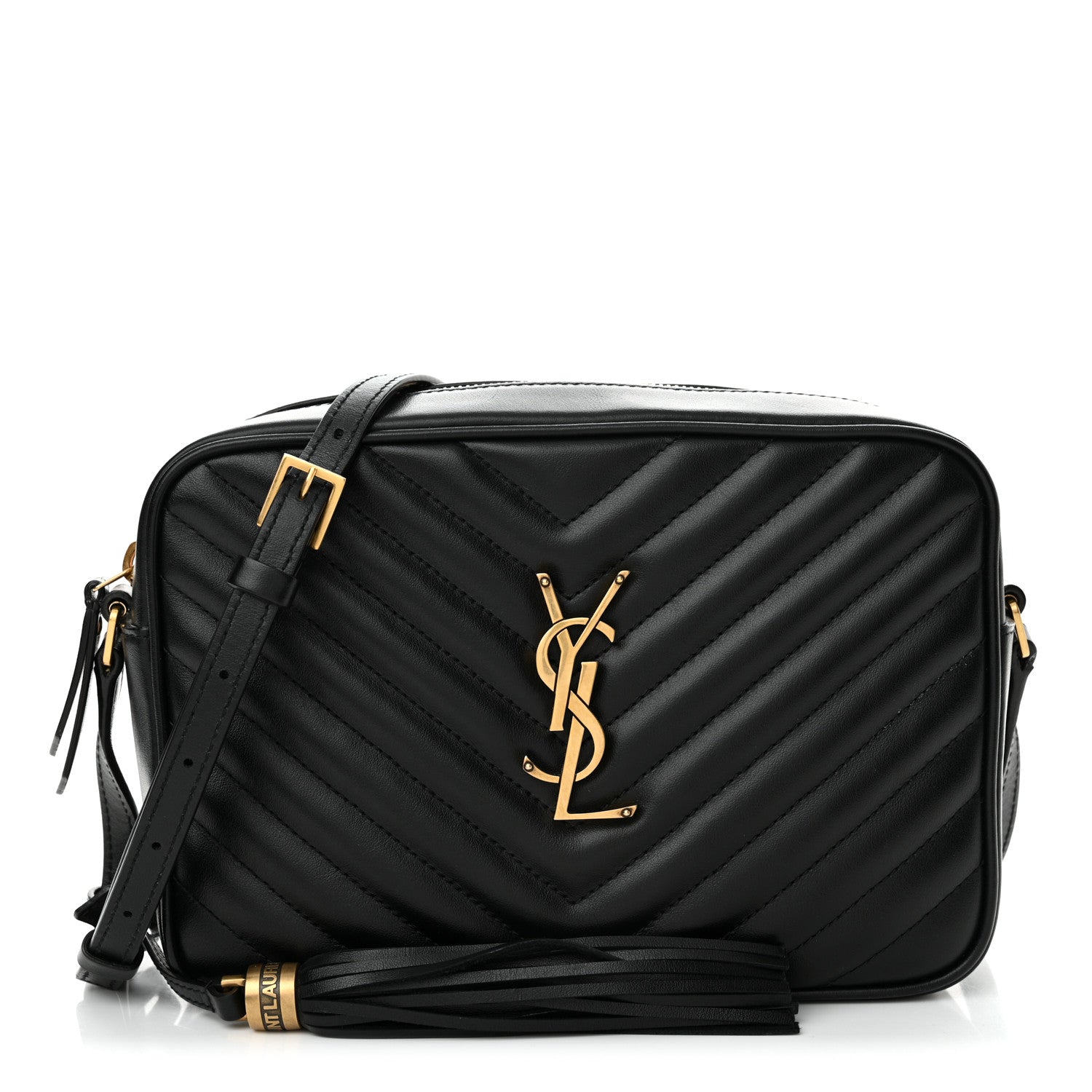 Saint Laurent Calfskin Matelasse Monogram Lou Camera Bag Black 1 of 10