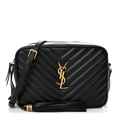 Saint Laurent Calfskin Matelasse Monogram Lou Camera Bag Black 1 of 10