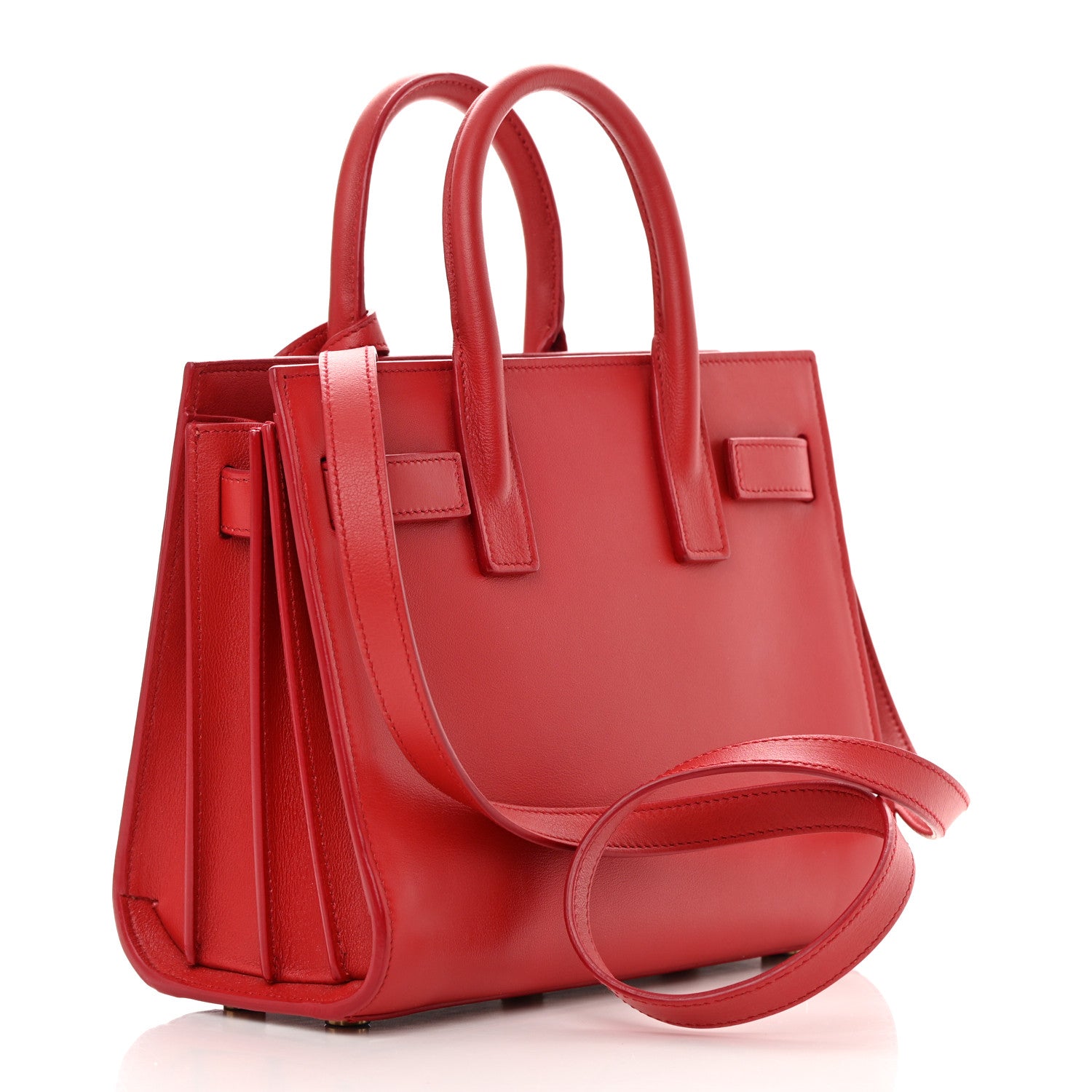 Saint Laurent Calfskin Nano Sac De Jour Lipstick Red 3 of 17