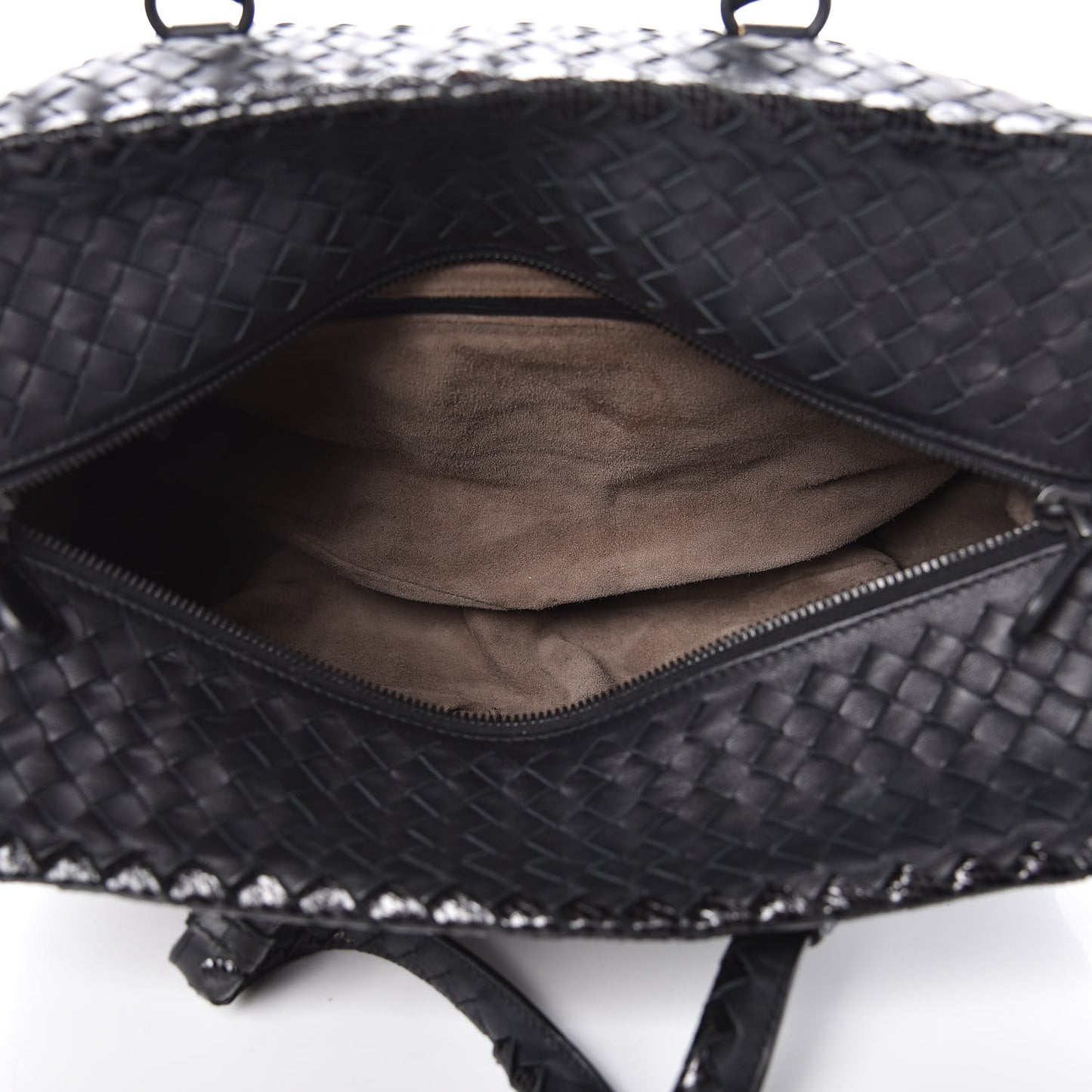 Nappa Intrecciato Ayers Brick Tote Black